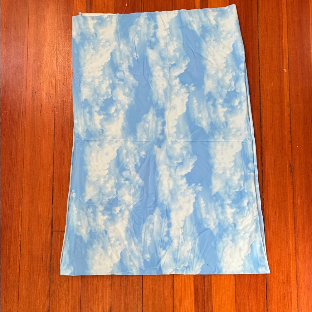 NWOT eco fabric for sewing swimwear or athletic wear 1/2 meter cloud print!